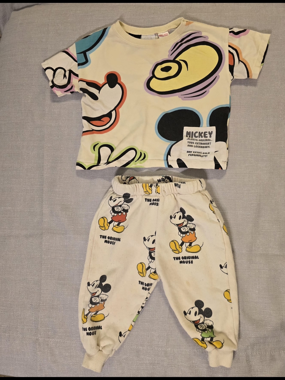 Zara Baby Disney Mickey Mouse 2 Piece Outfit Set 18-24M 92cm